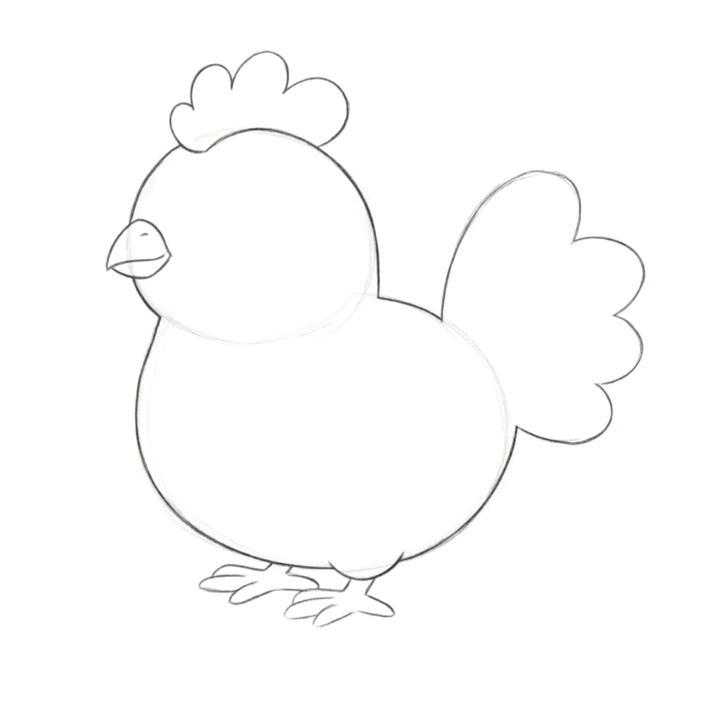 Step 6 Sketch the Legs and Feet