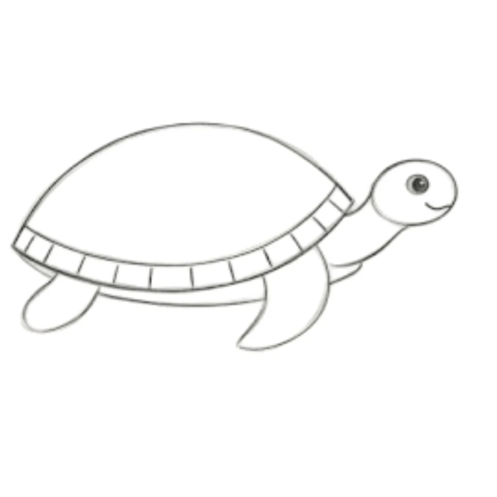 Step 8 Draw small straight lines