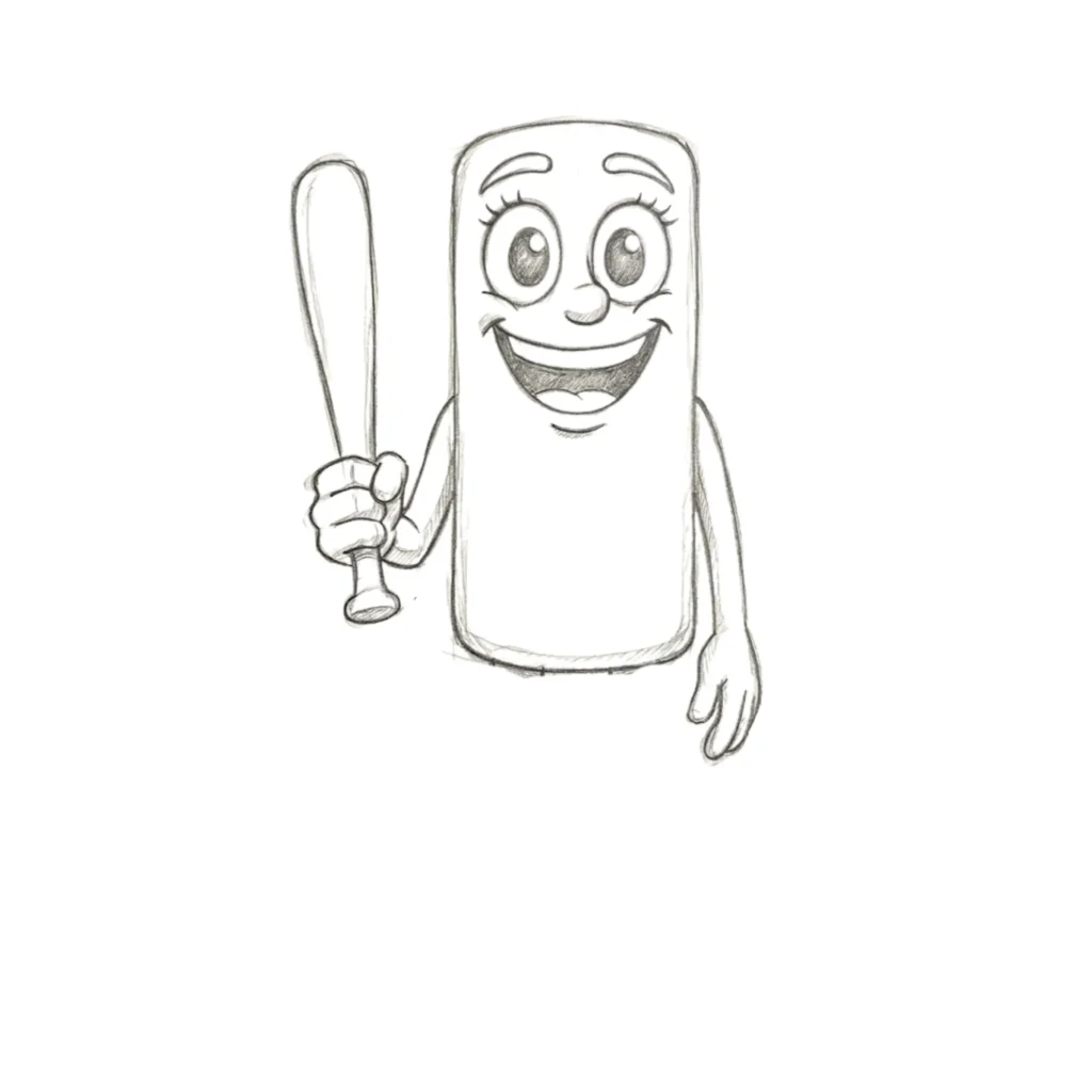 Step 4 Draw Bat