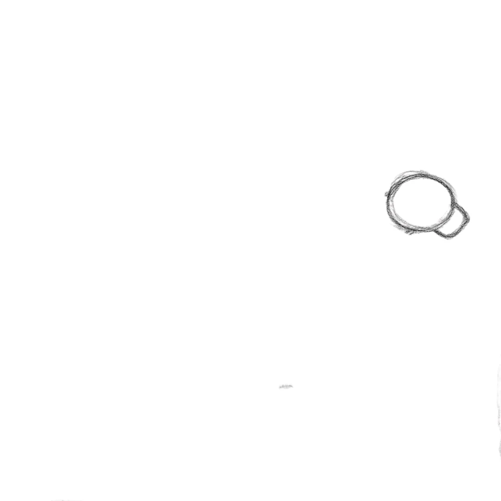 Step 1 Draw Circle and a Half Square