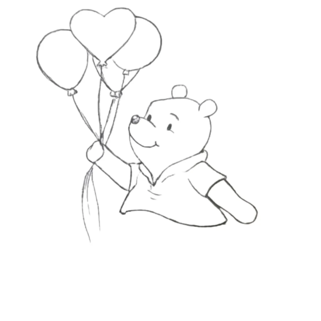 Step 3 Draw Hand & Balloon