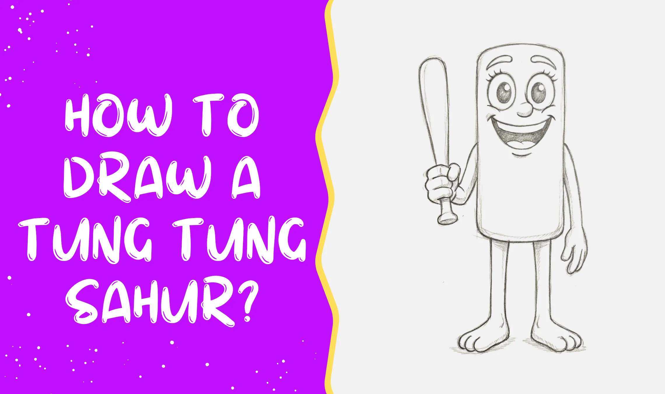how to draw tung tung tung sahur