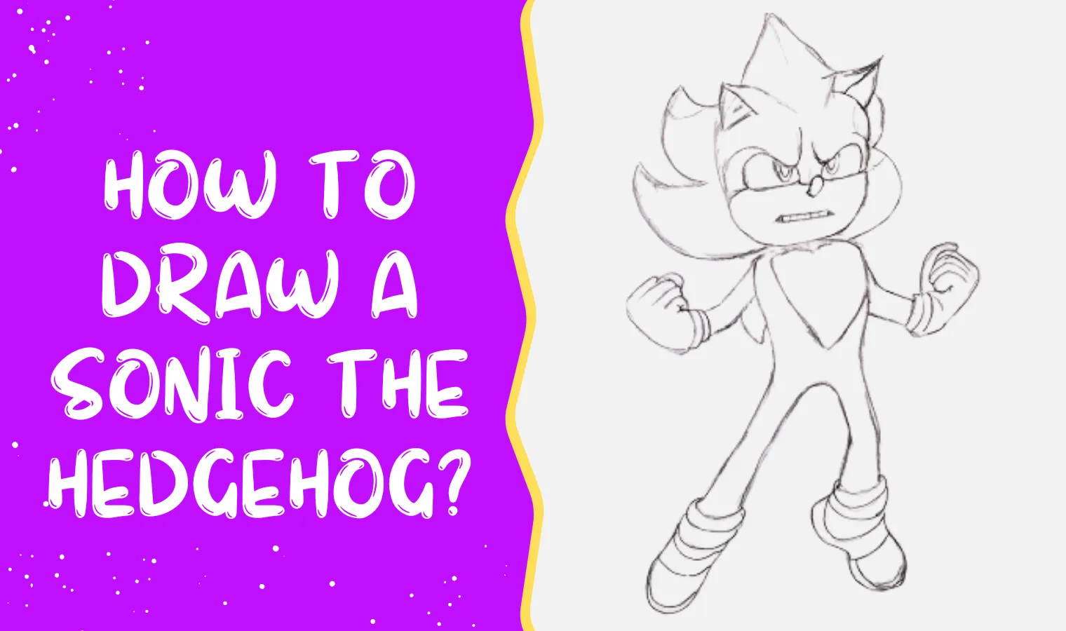 How to Draw Sonic Step by Step for All | Sonic The Hedgehog